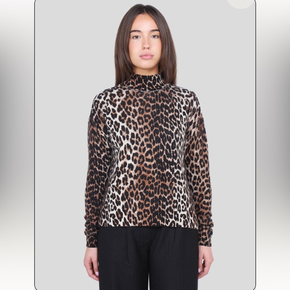 Ganni Leopard Print Sweater